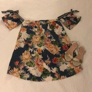 Floral Off the Shoulder Shift Dress